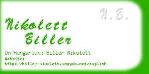 nikolett biller business card